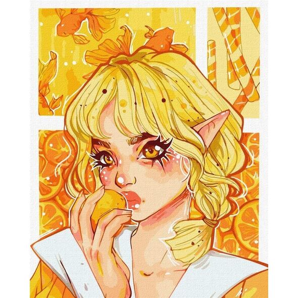 Malowanie po numerach - Pomarańczowy 40x50cm