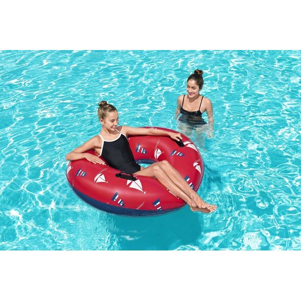 Kółko do pływania Statki czerwone BESTWAY 119cm Winyl + 2 uchwyty