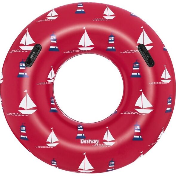 Kółko do pływania Statki czerwone BESTWAY 119cm Winyl + 2 uchwyty