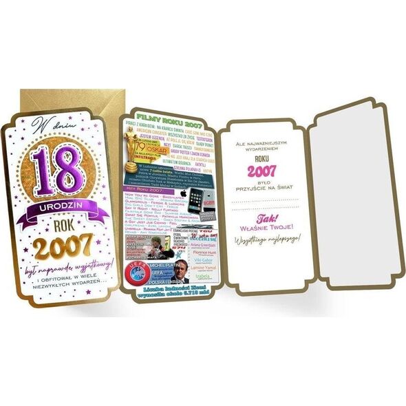 Karnet urodziny 18