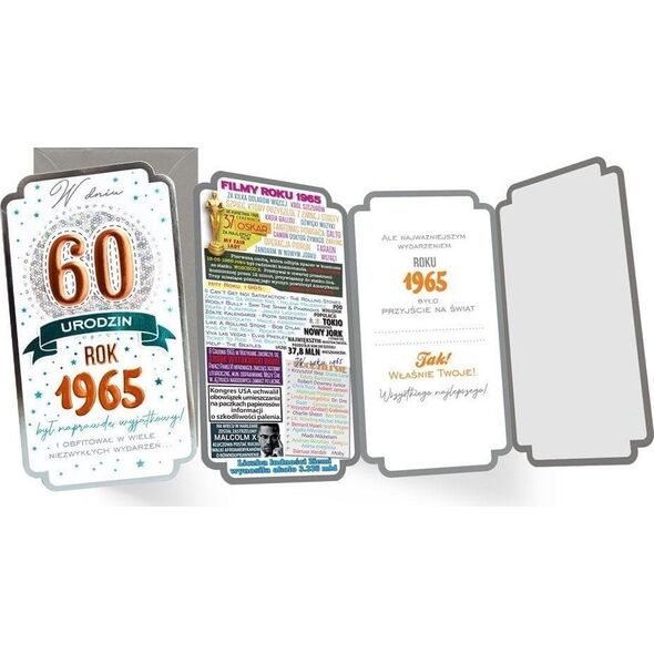 Karnet urodziny 60