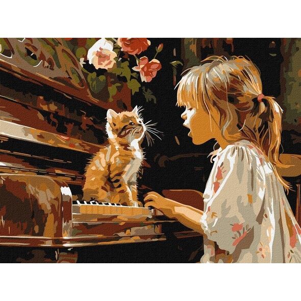 Malowanie po numerach - Śpiewający duet 30x40cm