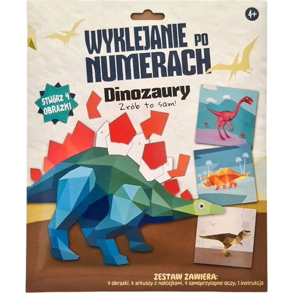 Przyklejanie po numerach. Dino EDUKAMP