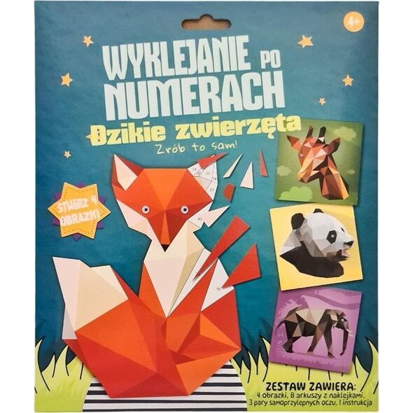 Przyklejanie po numerach. Lisek EDUKAMP