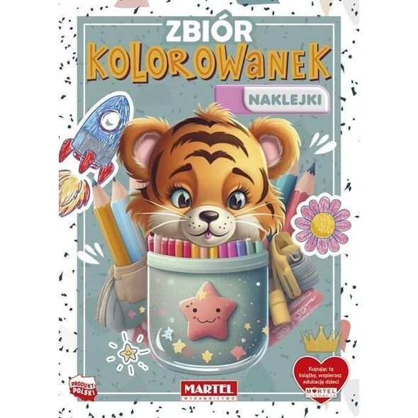 Zbiór kolorowanek z naklejkami EDUKAMP