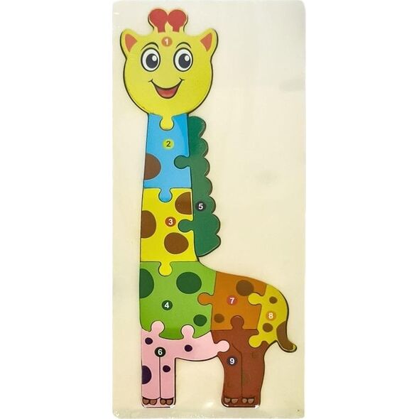 Puzzle drewniane kids z cyframi Żyrafa EDUKAMP