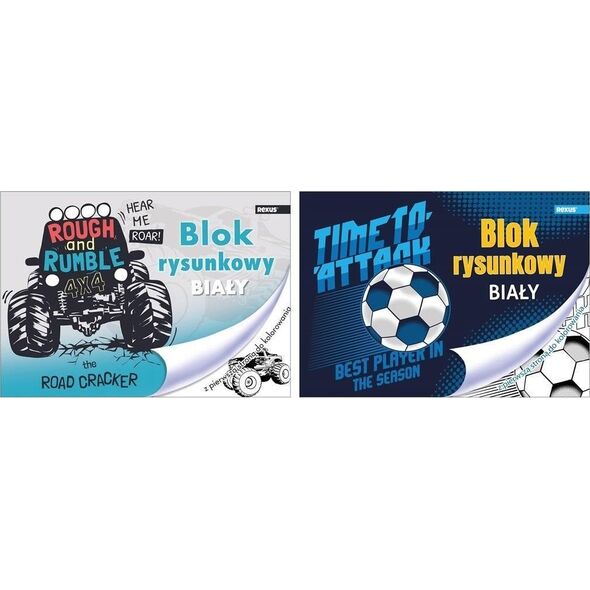 Blok rysunkowy A4/20K biały No name Chłopiec EDUKAMP