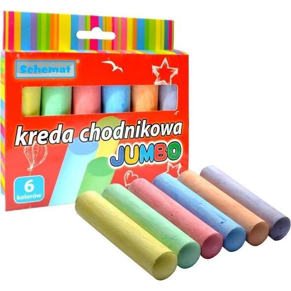 Kreda chodnikowa jumbo 6 kolorów EDUKAMP