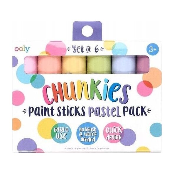Farba w kredce Chunkies Paint Sticks pastel 6szt. EDUKAMP
