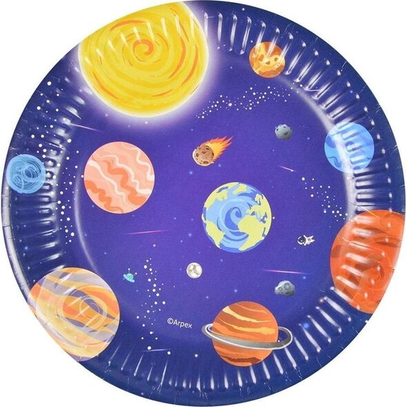 Talerze papierowe Galaxy 18cm 8szt EDUKAMP