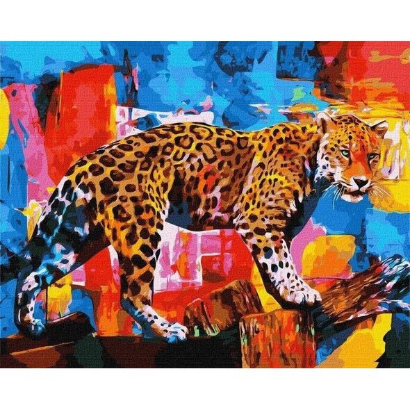 Malowanie po numerach - Jasny lampart 40x50cm EDUKAMP