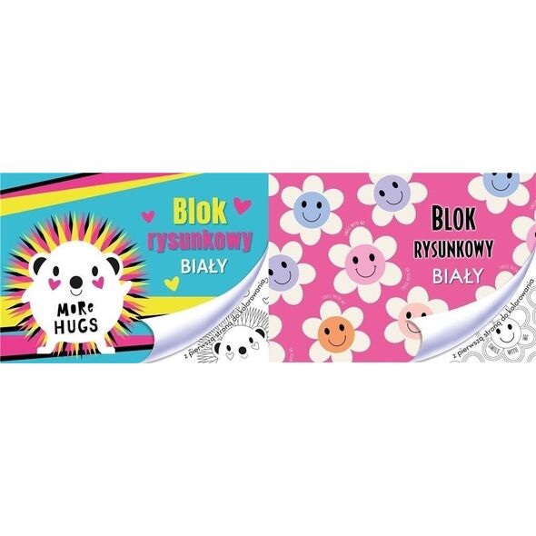 Blok rysunkowy A4/20K biały Dziewczynka EDUKAMP