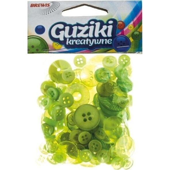 Guziki kreatywne zielone 40g EDUKAMP