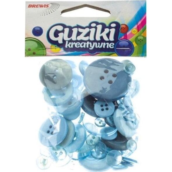 Guziki kreatywne niebieskie 40g EDUKAMP