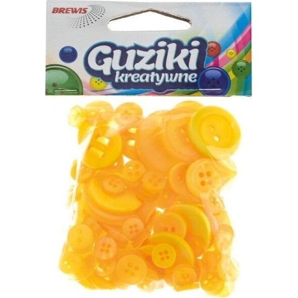 Guziki kreatywne żółte 40g EDUKAMP