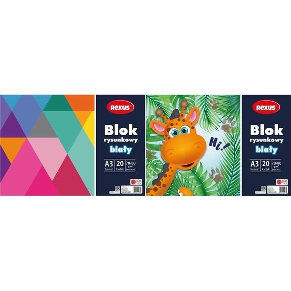 Blok rysunkowy A3/20K biały EDUKAMP
