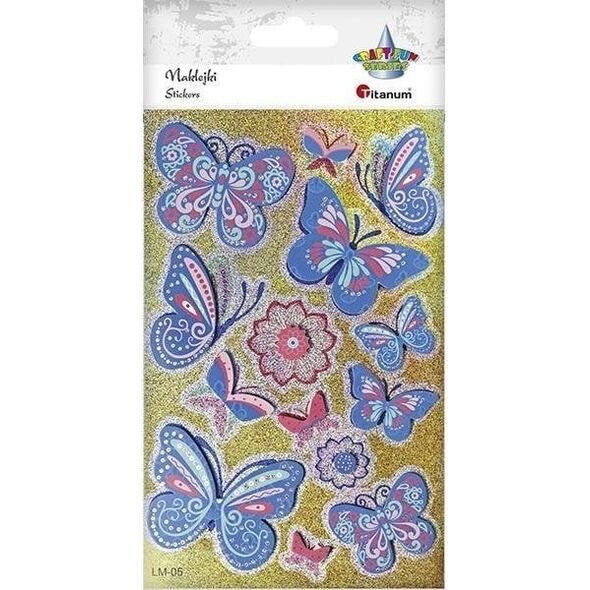Naklejki foliowo-papierowe 3D motyle 14szt. EDUKAMP