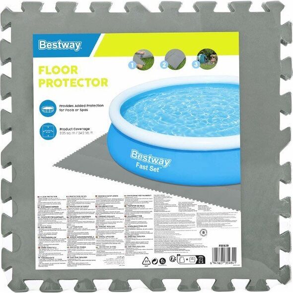 Bestway Piankowa mata pod basen SZARY 50cmx50cm 58639 EDUKAMP