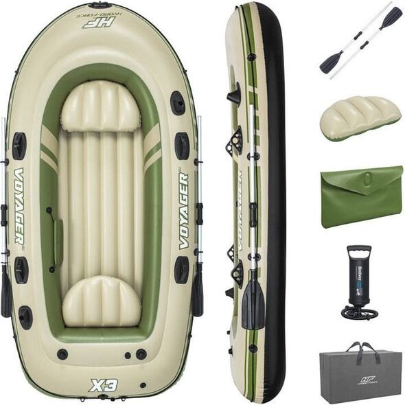 Bestway Dmuchany 3osob Ponton + wiosła 294 x 137cm Voyager X3 Raft 65164 EDUKAMP