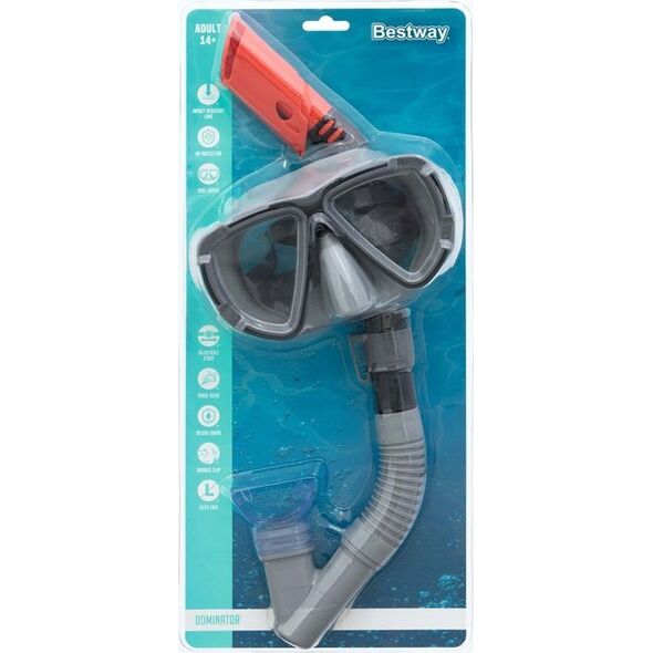 Bestway Maska z rurką do pływania snurkowania CZARNY 14+ 24029 EDUKAMP