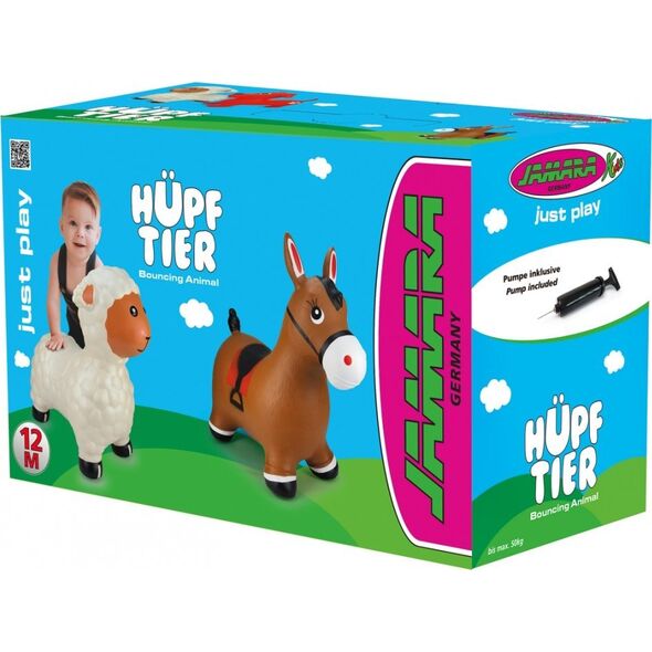 Jamara Hopping animal horse brown with pump zabawka dmuchana