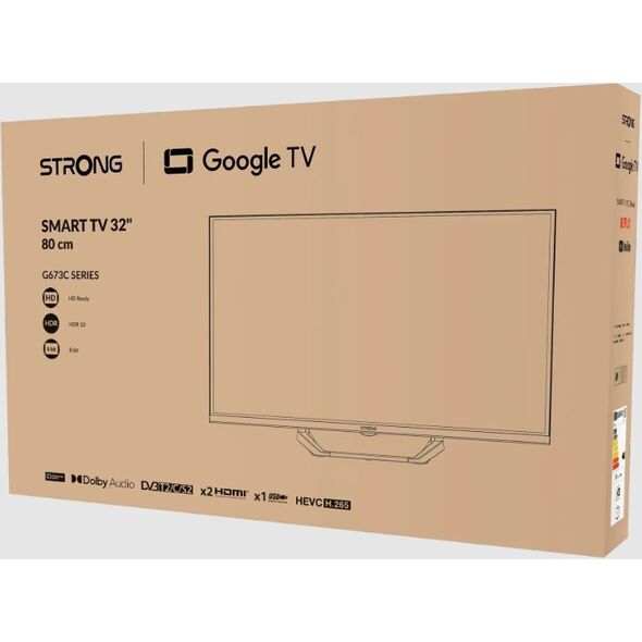 Strong SRT32HG6733C Telewizor 81,3 cm (32") HD Smart TV Wi-Fi Czarny 200 cd/m²