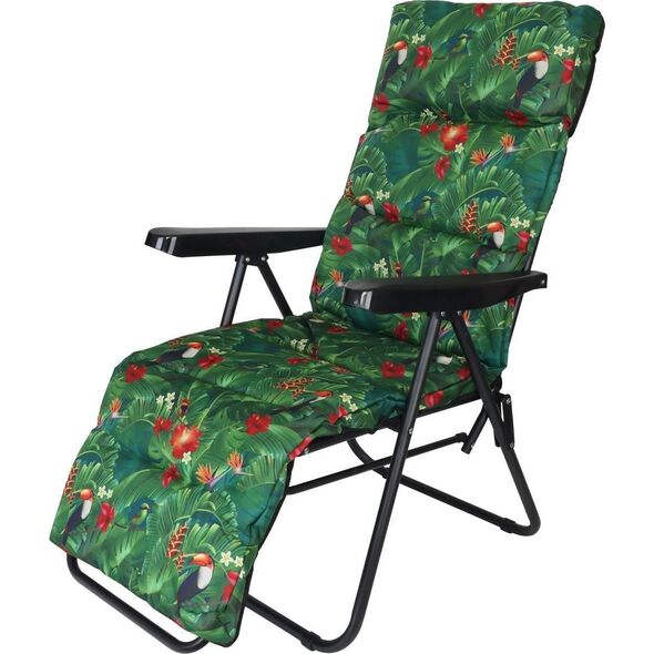 FOTEL OGRODOWY Z PODNÓŻKIEM 57x83x106CM FLOWER
