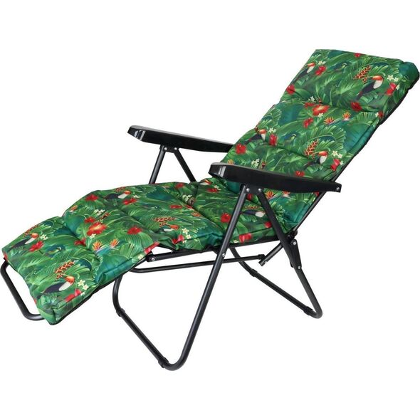 FOTEL OGRODOWY Z PODNÓŻKIEM 57x83x106CM FLOWER