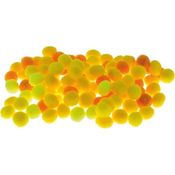 Pompony żółte 10mm 100szt