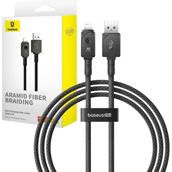 Kabel USB Baseus USB-A - Lightning 1 m Czarny (P10355802111-00)