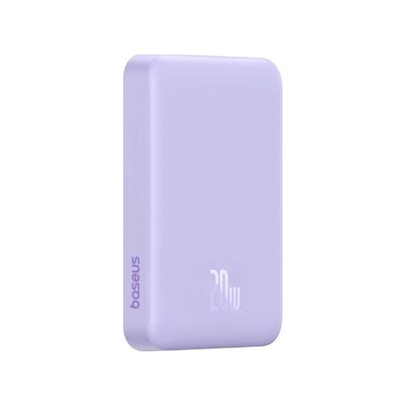 Powerbank Baseus OS-Baseus Magnetic Mini Air Wireless Fast Charge Power Bank 10000mAh 20W Nebula Purple（With Simple Charging Cable Type-C to Type-C (20V/3A) 30cm White)