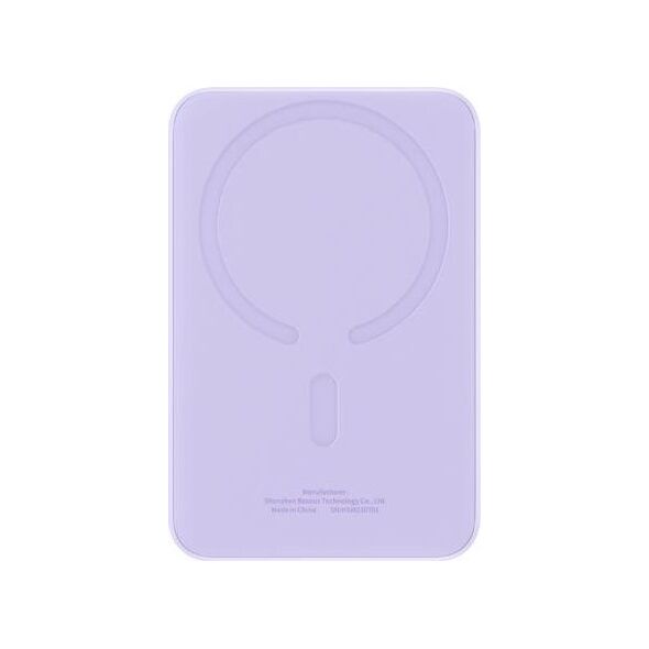 Powerbank Baseus OS-Baseus Magnetic Mini Air Wireless Fast Charge Power Bank 10000mAh 20W Nebula Purple（With Simple Charging Cable Type-C to Type-C (20V/3A) 30cm White)