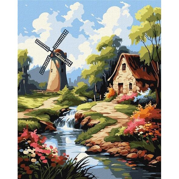Norimpex Malowanie po numerach - Dom przy młynie 40x50cm