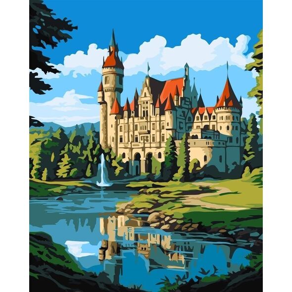 Norimpex Malowanie po numerach - Magiczny zamek 40x50cm