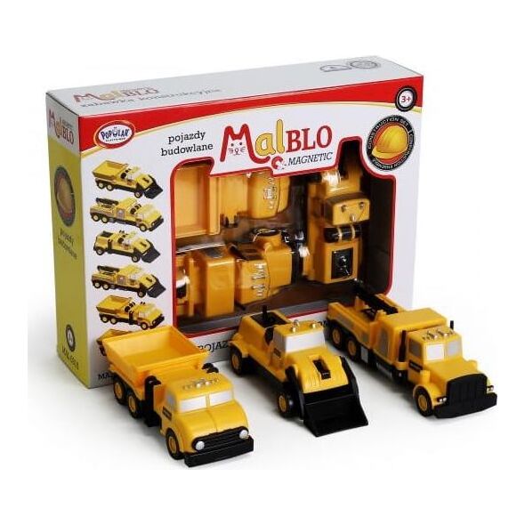 Malblo Magnetic Pojazdy budowlane 3+ Malblo