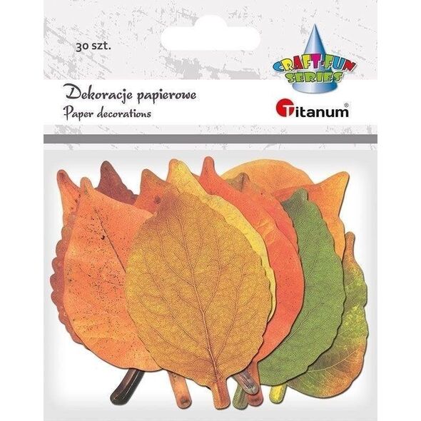 Dekoracje kartonowe Liście mix 30szt EDUKAMP