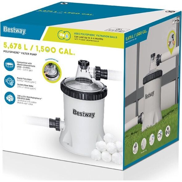 Bestway Pompa piaskowa do basenu Wydajność 5678 l/h 58870 EDUKAMP