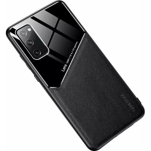 Θήκη Πλάτης από Δέρμα Mocco Lens για Samsung Galaxy A42 5G Μαύρο