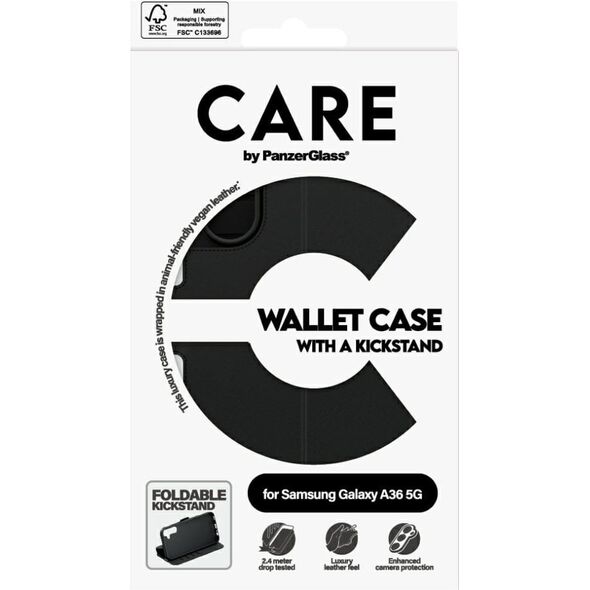 Etui CARE by PanzerGlass Feature Wallet Case Kickstand Samsung Galaxy A36 5G