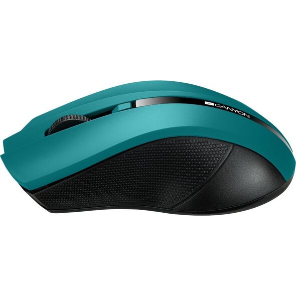 Mysz Canyon CANYON Mysz MW-5, 4 przyciski, bezprzewodowa, Czarno-Zielona