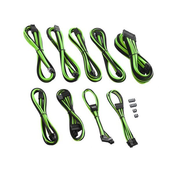 CableMod Zestaw kabli, Zielony (CM-PCSI-FKIT-NKKLG-R)