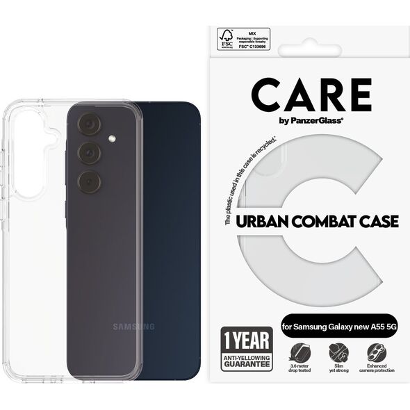 Θήκη CARE by PanzerGlass Flagship Case Διαφανές Urban Combat Clear Frame Samsung A56 5G