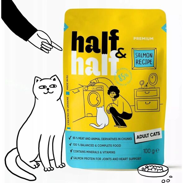 Half&Half Karma Mokra dla Kota Łosoś w Galaretce 100g