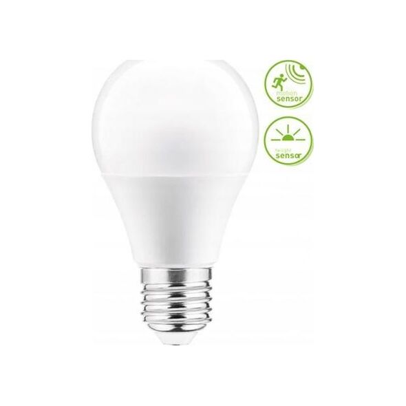 GTV Żarówka LED E27 10W A60 810lm 4000K z czujnikiem mikrofalowym i zmierzchowym LD-A60CM4-10Wofal. i zmierzchowym LD-A60CM4-10W
