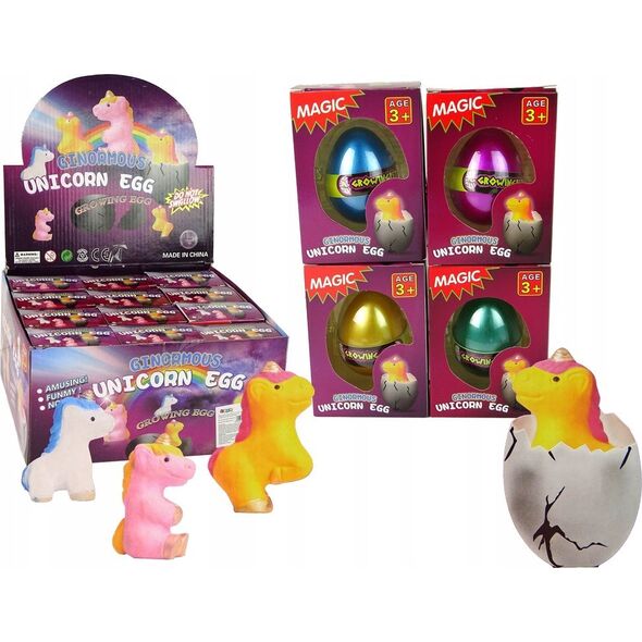 LeanToys Rosnące W Wodzie Jajo Jednorożca 6cm 4 Kolory