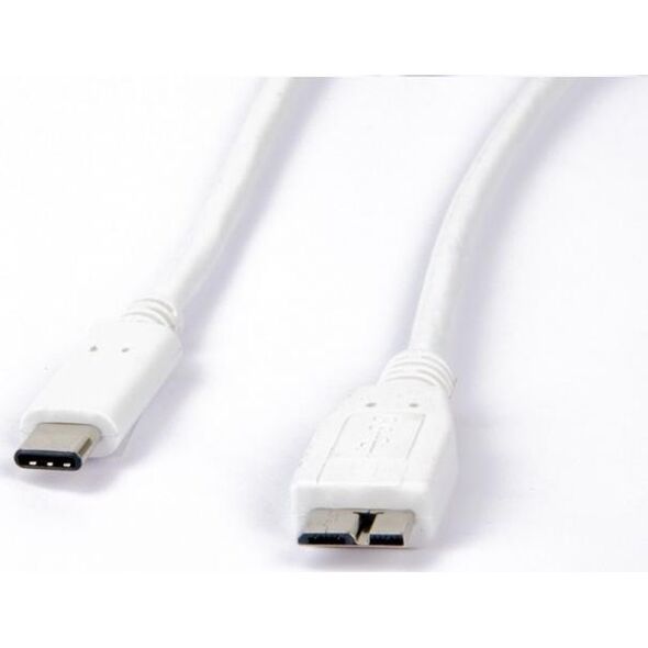 Kabel USB LMP USB-C - microUSB 1 m Biały (LMP-USBC-MUSB-W)