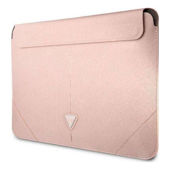 Etui na tablet Guess Guess Sleeve GUCS14PSATLP 13/14" różowy /pink Saffiano Triangle Logo