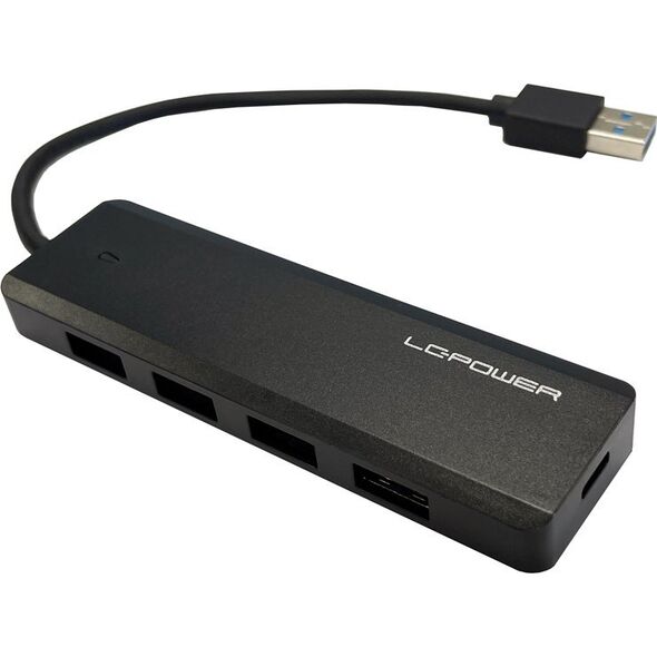HUB USB LC-Power LC-Power LC-HUB-U3-4-V2 4xUSBA 1XUSB-C Black retail
