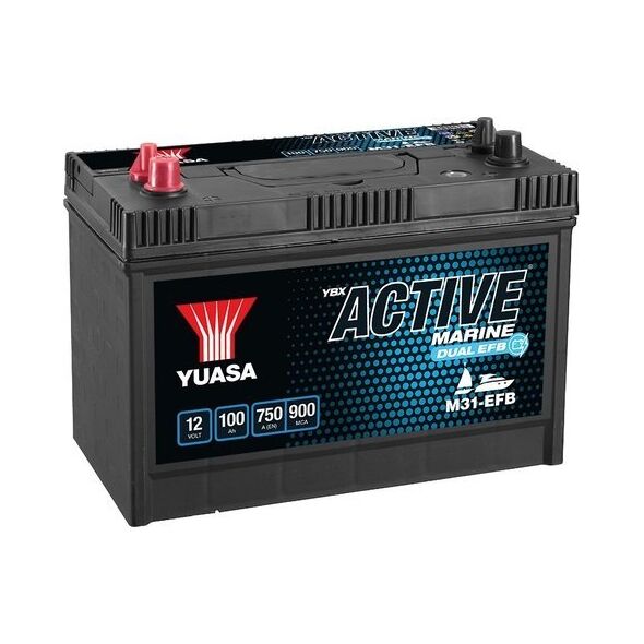 Επαναφορτιζόμενη Μπαταρία YUASA 12V 100Ah/800A DUAL EFB (L+ standardowy) 330x173x240 B00 (efb)