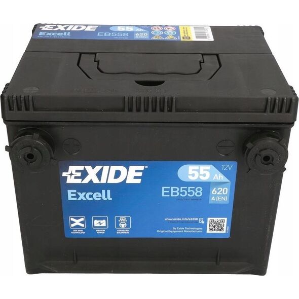 Συσσωρευτής EXIDE 12V 55Ah/620A EXCELL (L+ sae) 230x180x186 B9 (εκκίνησης)